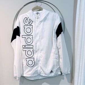 Adidas White Jacket with Black Logo